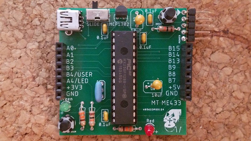 My pic32 microcontroller board